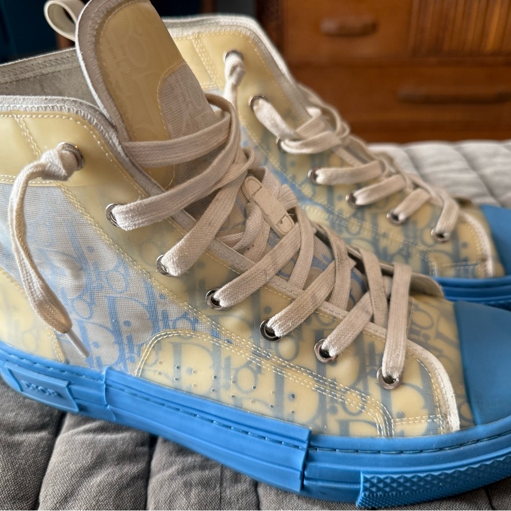 Dior Translucent High-Tops with Blue and Cream